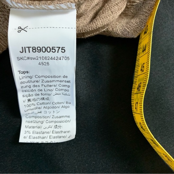 SHEIN Brown Ribbed Short Sleeve cropped Top large - Picture 7 of 7